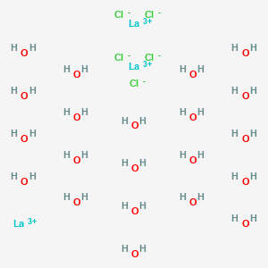 molecular formula Cl5H42La3O21+4 B8066553 Lanthanum chloride (LaCl3), heptahydrate (8CI,9CI) 