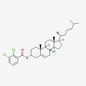 molecular formula C34H48Cl2O2 B8066581 (1R,3aS,3bS,9aR,9bS,11aR)-9a,11a-dimethyl-1-[(2R)-6-methylheptan-2-yl]-1H,2H,3H,3aH,3bH,4H,6H,7H,8H,9H,9aH,9bH,10H,11H,11aH-cyclopenta[a]phenanthren-7-yl 2,3-dichlorobenzoate 