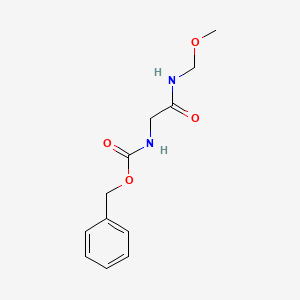 molecular formula C12H16N2O4 B8066598 [(Methoxymethylcarbamoyl)methyl]carbamic acid benzyl ester 