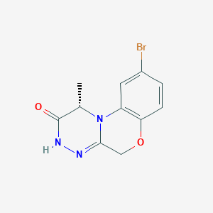 molecular formula C11H10BrN3O2 B8066615 (S)-9-Bromo-1-methyl-3,5-dihydrobenzo[5,6][1,4]oxazino[3,4-c][1,2,4]triazin-2(1H)-one 