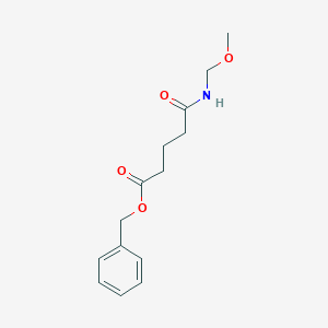 molecular formula C14H19NO4 B8066641 Pentanoic acid, 5-(methoxymethylamino)-5-oxo-, phenylmethyl ester 