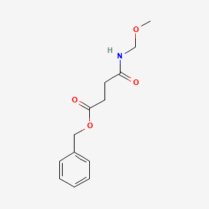 molecular formula C13H17NO4 B8066644 Butanoic acid, 4-(methoxymethylamino)-4-oxo-, phenylmethyl ester 