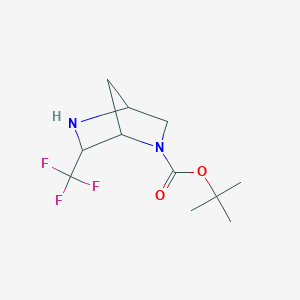 molecular formula C11H17F3N2O2 B8066687 tert-Butyl 6-(trifluoromethyl)-2,5-diazabicyclo[2.2.1]heptane-2-carboxylate 
