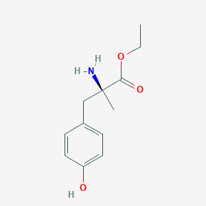 molecular formula C12H17NO3 B8066701 Tyrosine, alpha-methyl-, ethyl ester 