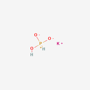 molecular formula H2KO3P B8066716 Potassium;hydroxy(dioxido)phosphanium 