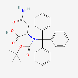 molecular formula C28H30N2O5 B8066718 D-Asparagine, N2-[(1,1-dimethylethoxy)carbonyl]-N-(triphenylmethyl)- 