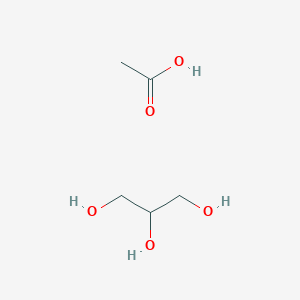 molecular formula C5H12O5 B8066725 Acetic acid;propane-1,2,3-triol 