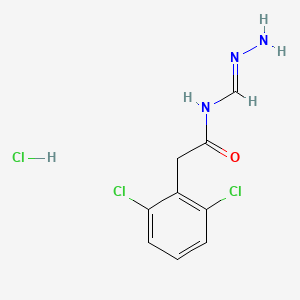molecular formula C9H10Cl3N3O B8066734 2-(2,6-dichlorophenyl)-N-[(E)-hydrazinylidenemethyl]acetamide;hydrochloride 
