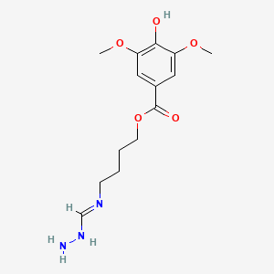 molecular formula C14H21N3O5 B8066778 4-(Hydrazinylmethylideneamino)butyl 4-hydroxy-3,5-dimethoxybenzoate 