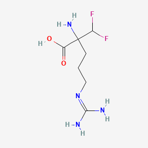 molecular formula C7H14F2N4O2 B8066796 2-(Difluoromethyl)arginine CAS No. 77286-88-5