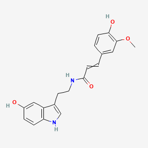 N-[2-(5-hydroxy-1H-indol-3-yl)ethyl]-3-(4-hydroxy-3-methoxyphenyl)prop-2-enamide