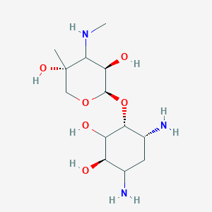 molecular formula C13H27N3O6 B8066852 (2R,3R,5R)-2-[(1R,3R,6R)-4,6-diamino-2,3-dihydroxycyclohexyl]oxy-5-methyl-4-(methylamino)oxane-3,5-diol 