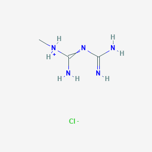 (N'-carbamimidoylcarbamimidoyl)-methylazanium;chloride