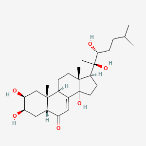 molecular formula C27H44O6 B8066901 (2S,3R,5R,9R,10R,13R,17S)-17-[(2R,3R)-2,3-dihydroxy-6-methylheptan-2-yl]-2,3,14-trihydroxy-10,13-dimethyl-2,3,4,5,9,11,12,15,16,17-decahydro-1H-cyclopenta[a]phenanthren-6-one 