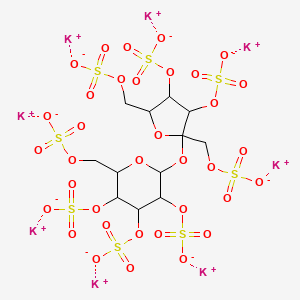 molecular formula C12H14K8O35S8 B8066933 辛酸蔗糖八硫酸钾 