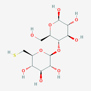 molecular formula C12H22O10S B8066946 (2R,3R,4R,5S,6R)-6-(Hydroxymethyl)-5-(((2R,3R,4S,5S,6S)-3,4,5-trihydroxy-6-(mercaptomethyl)tetrahydro-2H-pyran-2-yl)oxy)tetrahydro-2H-pyran-2,3,4-triol 