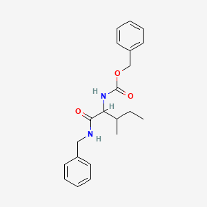 molecular formula C21H26N2O3 B8066959 benzyl N-[1-(benzylamino)-3-methyl-1-oxopentan-2-yl]carbamate 