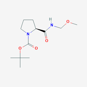 molecular formula C12H22N2O4 B8066971 tert-butyl (2S)-2-(methoxymethylcarbamoyl)pyrrolidine-1-carboxylate 