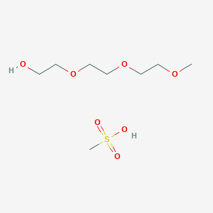 molecular formula C8H20O7S B8067013 Methanesulfonic acid--2-[2-(2-methoxyethoxy)ethoxy]ethan-1-ol (1/1) 