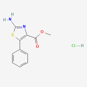 molecular formula C11H11ClN2O2S B8067077 Methyl 2-amino-5-phenylthiazole-4-carboxylate hydrochloride 