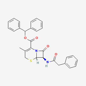 molecular formula C29H26N2O4S B8067089 Diphenylmethyl(6r,7r)-3-methyl-8-oxo-7-[(phenylacetyl)amino]-5-thia-1-azabicyclo[4.2.0]oct-2-ene-2-carboxylate CAS No. 29126-12-3