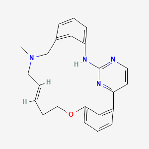 molecular formula C23H24N4O B8067110 (16E)-14-Methyl-20-oxa-5,7,14,27-tetrazatetracyclo[19.3.1.12,6.18,12]heptacosa-1(25),2(27),3,5,8,10,12(26),16,21,23-decaene 