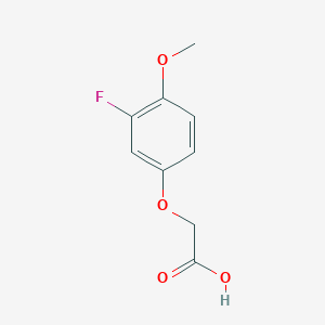 molecular formula C9H9FO4 B8067154 2-(3-Fluoro-4-methoxyphenoxy)acetic acid 