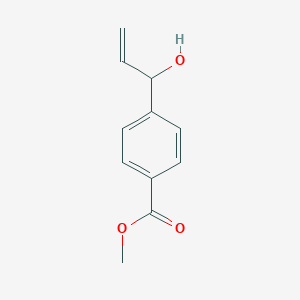 molecular formula C11H12O3 B8067190 Methyl 4-(1-hydroxyprop-2-en-1-yl)benzoate 