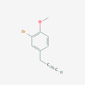 molecular formula C10H9BrO B8067242 2-Bromo-1-methoxy-4-(prop-2-yn-1-yl)benzene 