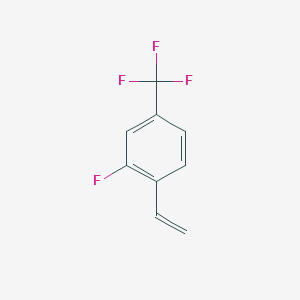 molecular formula C9H6F4 B8067267 1-Ethenyl-2-fluoro-4-(trifluoromethyl)benzene 