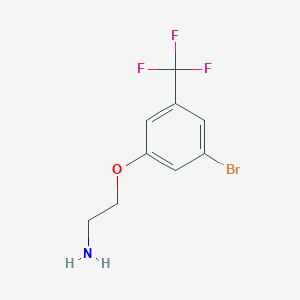 molecular formula C9H9BrF3NO B8067278 2-[3-Bromo-5-(trifluoromethyl)phenoxy]ethan-1-amine 