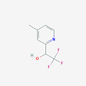 molecular formula C8H8F3NO B8067292 2,2,2-Trifluoro-1-(4-methylpyridin-2-yl)ethan-1-ol 