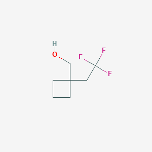 molecular formula C7H11F3O B8067319 [1-(2,2,2-Trifluoroethyl)cyclobutyl]methanol 