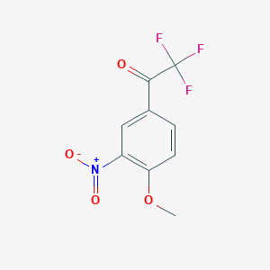 molecular formula C9H6F3NO4 B8067334 2,2,2-Trifluoro-1-(4-methoxy-3-nitrophenyl)ethan-1-one 