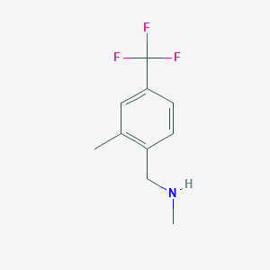 molecular formula C10H12F3N B8067352 N-Methyl-1-(2-methyl-4-(trifluoromethyl)phenyl)methanamine 