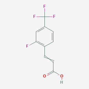 molecular formula C10H6F4O2 B8067356 3-(2-Fluoro-4-trifluoromethyl-phenyl)-acrylic acid 