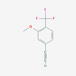 molecular formula C10H7F3O B8067365 4-Ethynyl-2-methoxy-1-(trifluoromethyl)benzene 