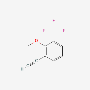 molecular formula C10H7F3O B8067367 1-Ethynyl-2-methoxy-3-(trifluoromethyl)benzene 