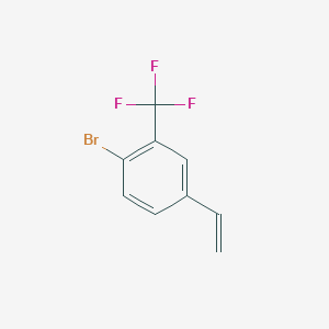 molecular formula C9H6BrF3 B8067394 1-Bromo-4-ethenyl-2-(trifluoromethyl)benzene 