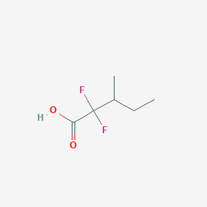 molecular formula C6H10F2O2 B8067398 2,2-Difluoro-3-methyl-pentanoic acid 