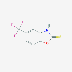 molecular formula C8H4F3NOS B080674 2-苯并噁唑啉硫酮，5-(三氟甲基)- CAS No. 13451-80-4