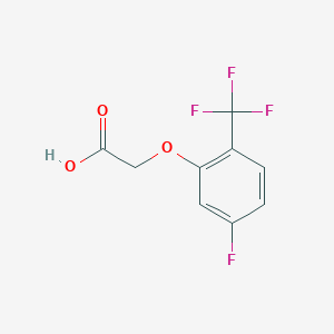 molecular formula C9H6F4O3 B8067409 2-[5-Fluoro-2-(trifluoromethyl)phenoxy]acetic acid 