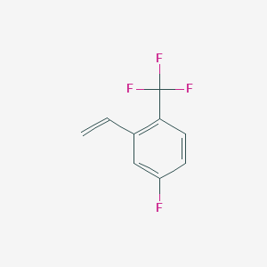 molecular formula C9H6F4 B8067416 2-Ethenyl-4-fluoro-1-(trifluoromethyl)benzene 