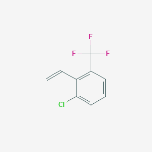 molecular formula C9H6ClF3 B8067454 1-Chloro-2-ethenyl-3-(trifluoromethyl)benzene 