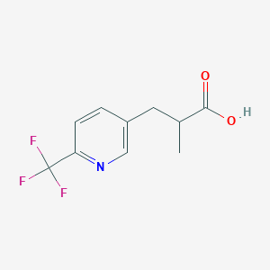 molecular formula C10H10F3NO2 B8067463 2-Methyl-3-[6-(trifluoromethyl)pyridin-3-yl]propanoic acid 