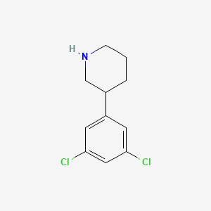 molecular formula C11H13Cl2N B8067490 3-(3,5-Dichlorophenyl)piperidine 