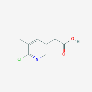 molecular formula C8H8ClNO2 B8067497 2-(6-Chloro-5-methylpyridin-3-yl)acetic acid 