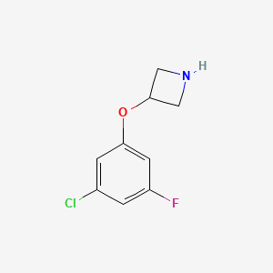 molecular formula C9H9ClFNO B8067514 3-(3-Chloro-5-fluorophenoxy)azetidine 