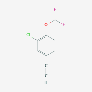 2-Chloro-1-(difluoromethoxy)-4-ethynylbenzene