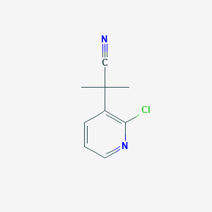 molecular formula C9H9ClN2 B8067536 2-(2-Chloropyridin-3-yl)-2-methylpropanenitrile 
